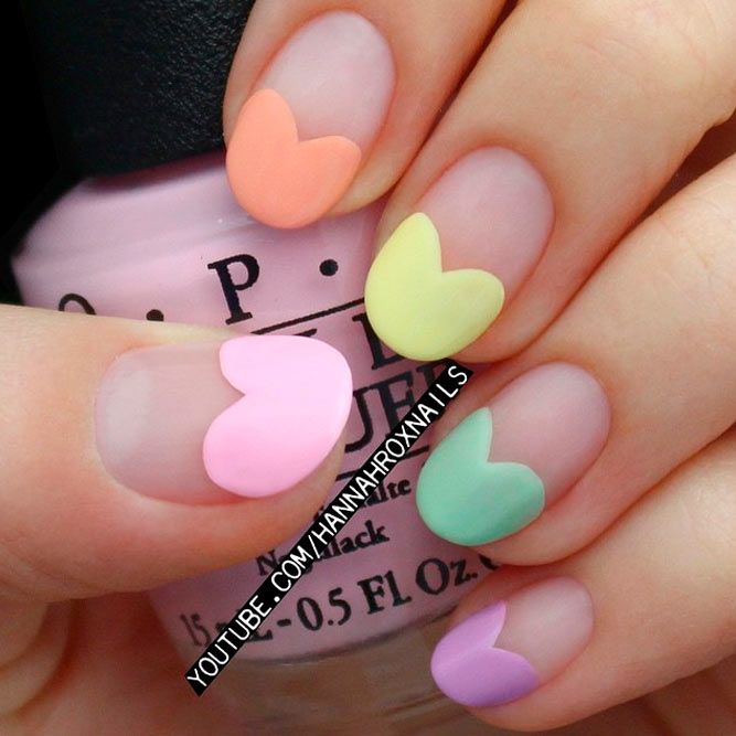 28 Negative Space Nails Designs | Heart nails, Valentine's day .