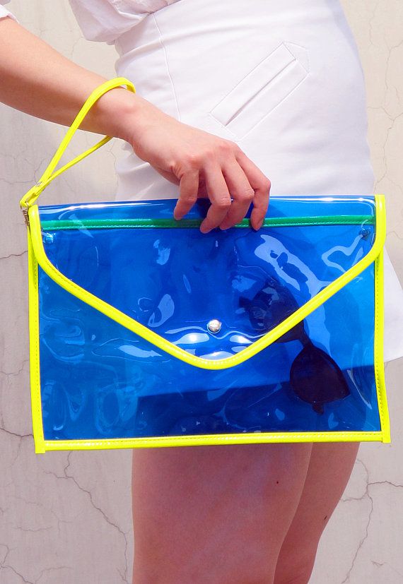 ✿༺ ❤️ ༻✿༺ Cosmic Jelly Blue Transparent w| Neon Yellow .