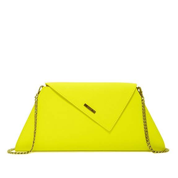 Yellow Purse Clutches for Women - Leather Evening Bag Lemon Summer .