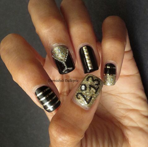 New year's eve nails | New year's eve nails, New year's nails, Nye .