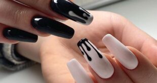 Stylish black nail art designs to keep your style on track : black .