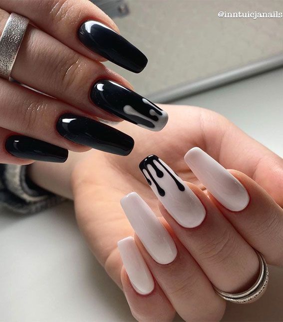 Stylish black nail art designs to keep your style on track : black .