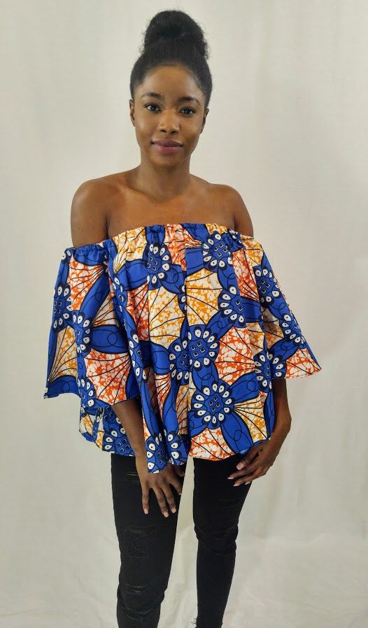 African off Shoulder off Shoulder Top African Print off | Etsy .