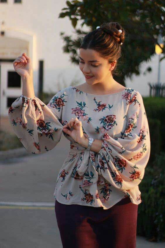 Printed plussize officecwear blouses with Jean's new collection .