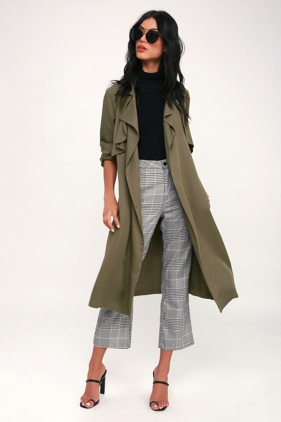 Happily Weather After Olive Green Trench Coat | Green trench coat .
