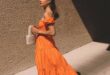 EM Streetstyle | Trendy dresses summer, Orange dress summer, Fashi
