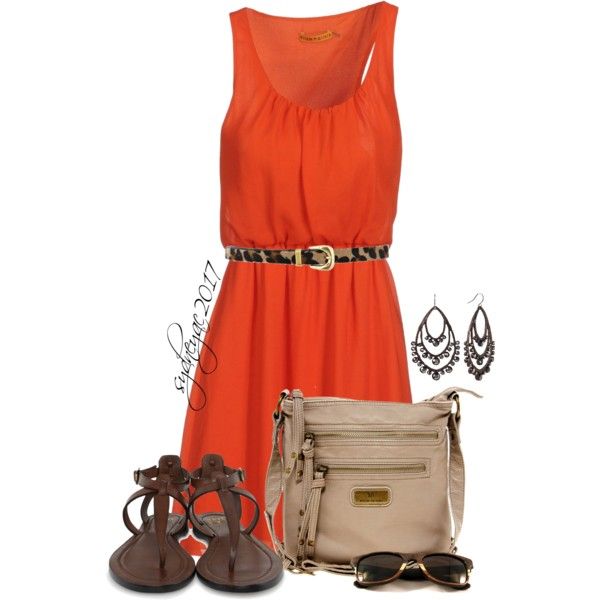 Orange Dress | Clothes design, Summer dress outfits, Cloth