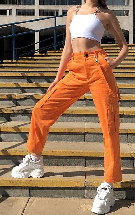 Cargo Pants | Orange outfit, Trousers women outfit, Fashi
