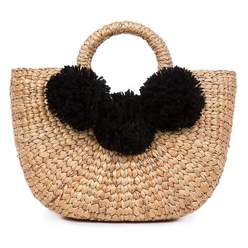 Basket Mini 3 Pom Black | Bags, Pom pom, Basket b