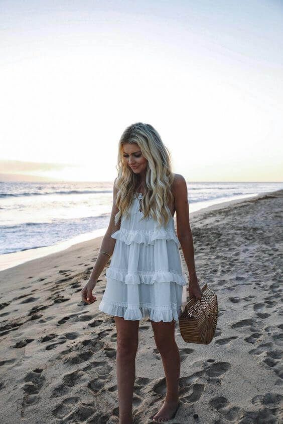 34 Beautiful White Sundresses for the Beach | Fashion, Trendy .