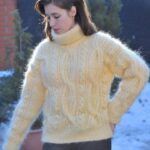 Mohair Sweater Mohair Pullover Women's Sweater Yellow - Etsy .