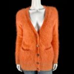 68% Angora Fuzzy JUICY COTURE Orange Cardigan Sweater - Etsy .