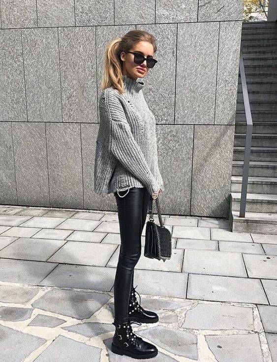 Outfits With Biker Boots 