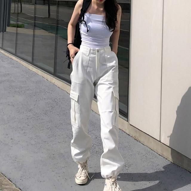 High Waisted Cargo Pants | Cargo pants women outfit, Streetwear .