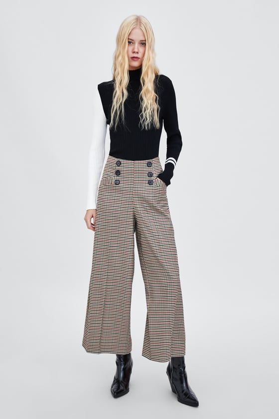 BUTTONED PALAZZO TROUSERS - Available in more colours | Pantalones .