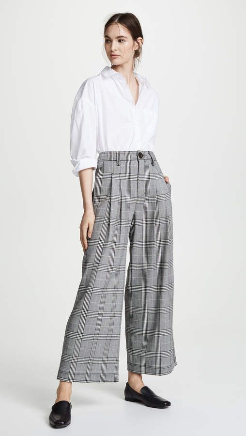 Madewell Checkered Wide Leg Pants | Fashion, Casual style outfits .