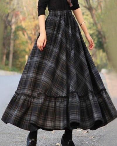 Vintage A Line Skirt Plaid Dress | Plaid dress vintage, Womens .