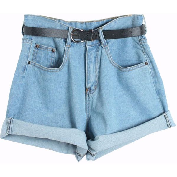 Chicnova Fashion High-Rise Cuffed Denim Shorts | High waisted .