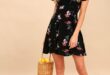 Picturesque Love Pink and Black Floral Print Wrap Dress | Floral .