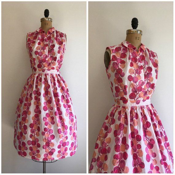 1950s Novelty Print Skirt Dress Set 50s Fruit Outfit Set | Etsy .