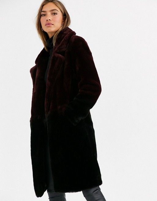 Urbancode coat in ombre faux fur | ASOS | Coat, Urbancode, Fur fashi