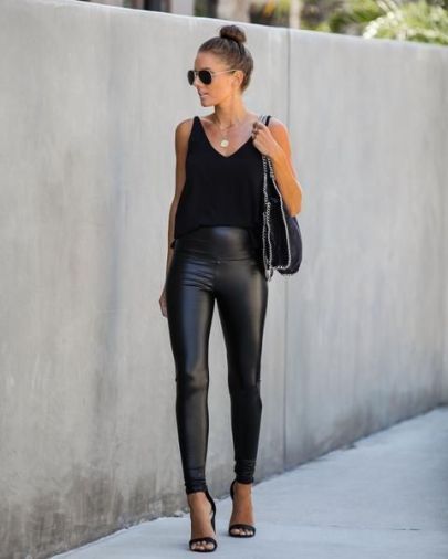 How To Wear Leather Leggings - Society19 | Black leather leggings .