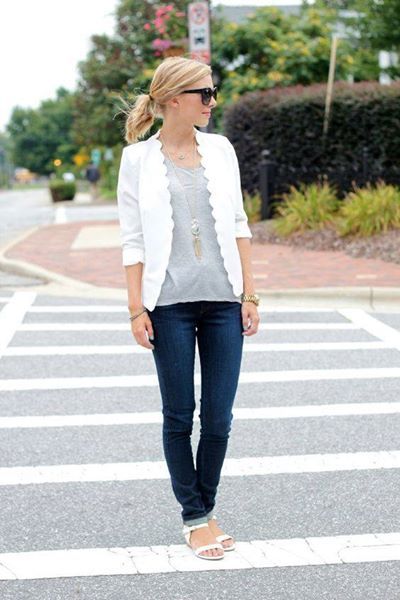 I love the scalloped look of this blazer | Fashion, Stitch fix .