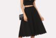 SHEIN Scallop Trim Bra Top And Skirt Set | Simple outfits, Skirt .