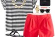 Striped and Scalloped | Chic summer outfits, Polyvore outfits .