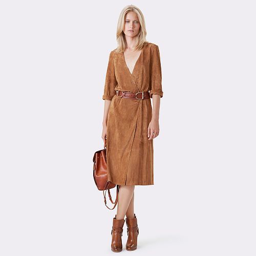 Ralph Lauren Julien Suede Wrap Dress - ShopStyle Clothes and Shoes .