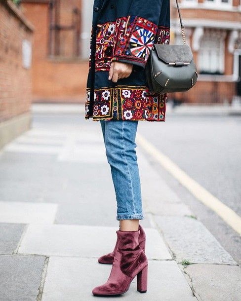 Shoes - Wheretoget | Velvet boots outfit, Fashion, Velvet ankle boo