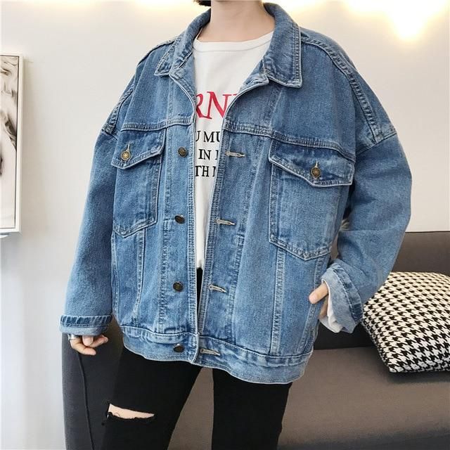 Oversized Denim Jacket Outfits  For
  Ladies