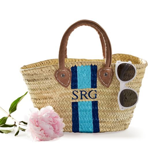 Hand-Painted Straw Beach Bag | Straw beach bag, Bags, Beach b