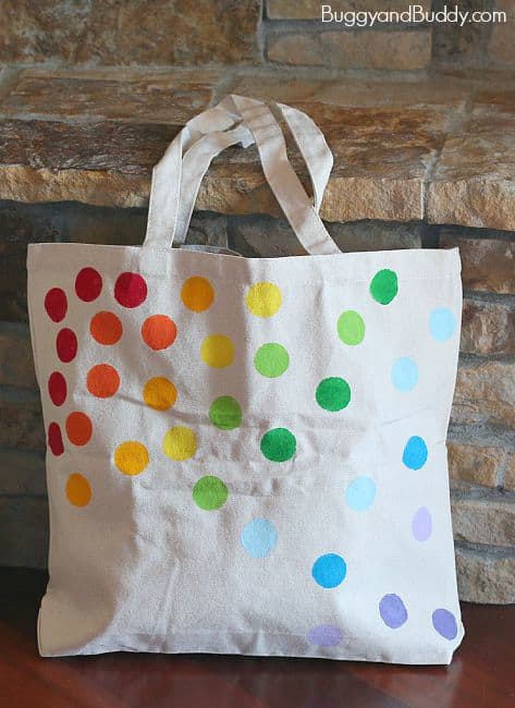 DIY Tote Bag Using Stencils - Buggy and Bud