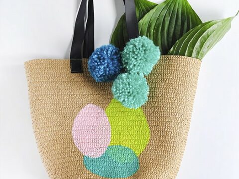 DIY Painted Circle Summer Tote - Delineate Your Dwelli