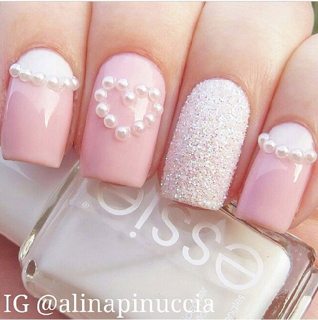 35 Simple Yet Adorable Wedding Nails | Nail art wedding, Trendy .