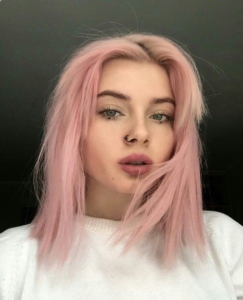 grafika aesthetic, alternative, and indie | Light pink hair, Peach .