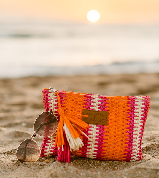 Summer Sunrise Raffia Clutch – California Man