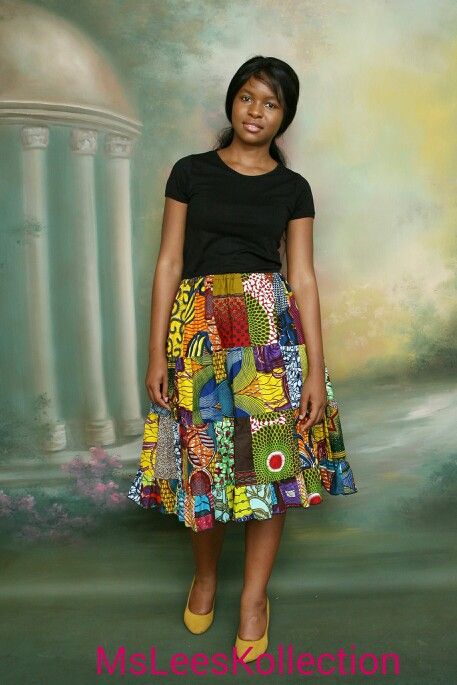 Ankara patchwork skirt | Patchwork skirt, African clothing, Ankara .