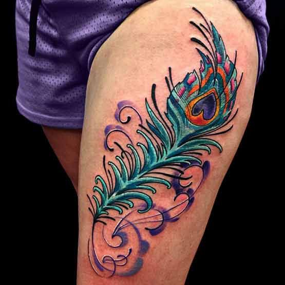 Peacock Tattoo Designs Meaning | Full Tattoo | Thigh tattoos women .