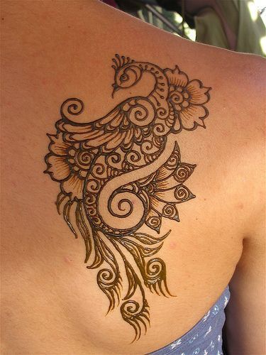 61 Beautiful Peacock Tattoo Pictures and Designs | Henna tattoo .