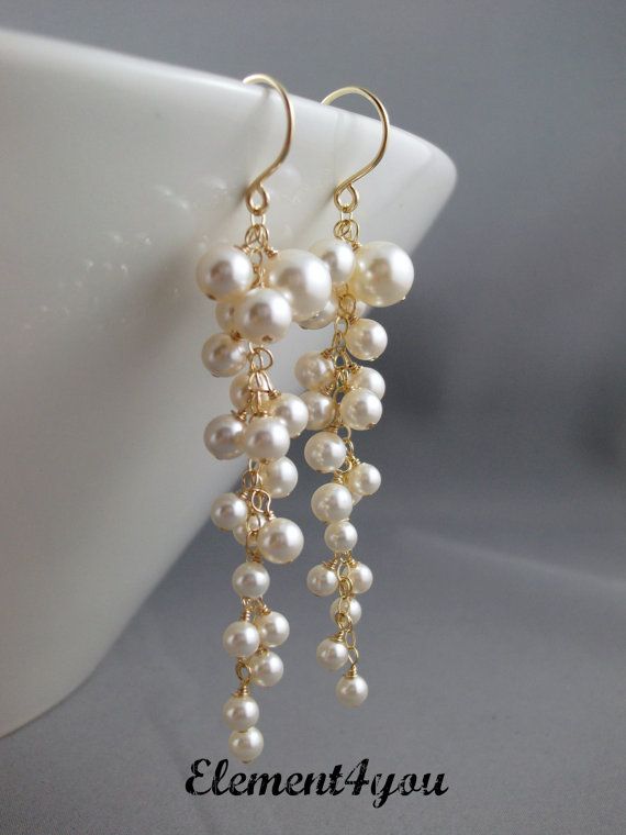 Pearl Drop Gold Earrings Bridal Earrings Wedding Earrings - Etsy .