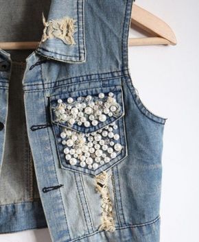 The Hottest Fashion Trend: 10 Pearl Embellished Denim Outfits .