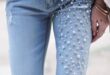 Upgrade an old pair of jeans with this fun DIY Pearl Embellished .