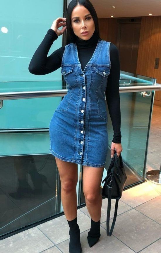 14 Denim Dresses We're In Love With For Summer | Denim dress .