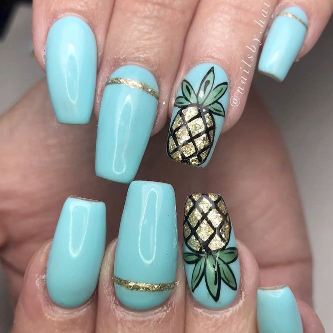 43 Cool Tropical Nails Designs For Summertime | Tropical nails .