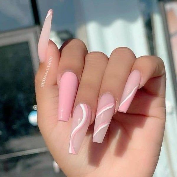 30 Best Coffin Acrylic Nail Design Ideas in 2023 | Acrylic nails .