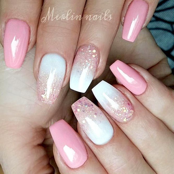 Ombre Glitter Nails Designs for 2023 | Pink gel nails, Nails, Pink .