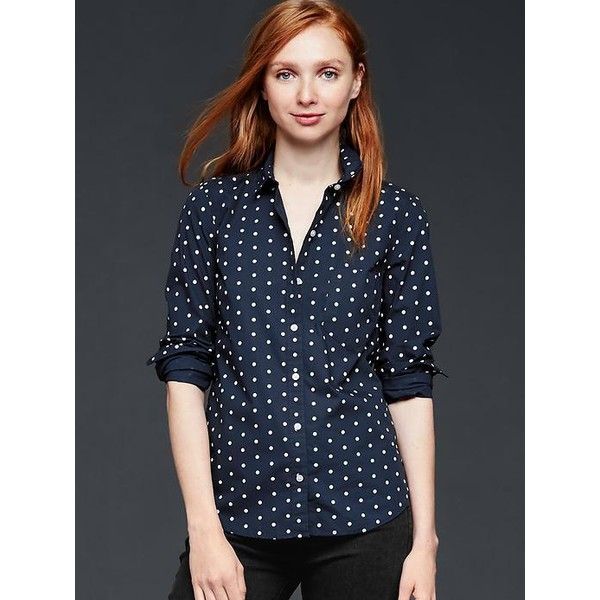 Gap Women Fitted Boyfriend Polka Dot Shirt | Clothes design, Gap .