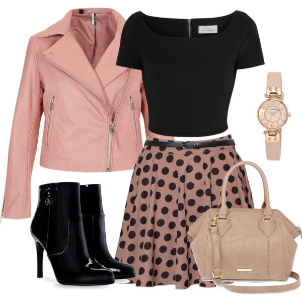 pink outfit idea | Leather jacket outfits, Classy outfits for .